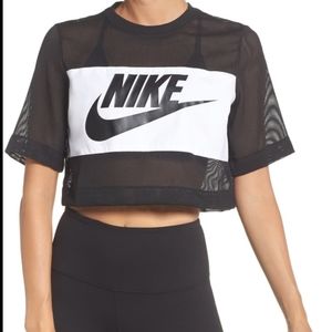 Nike mesh crop top
